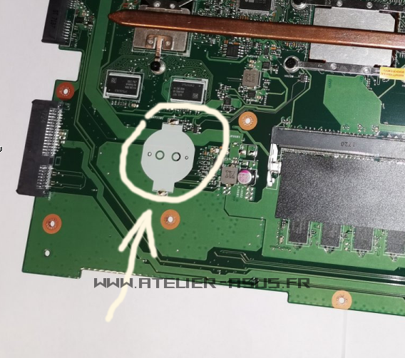 Pile CMOS CR2032 (ou Similaire) Pour ASUS X72D - Bios - Neuf Sous Blister - Remplacement Facile