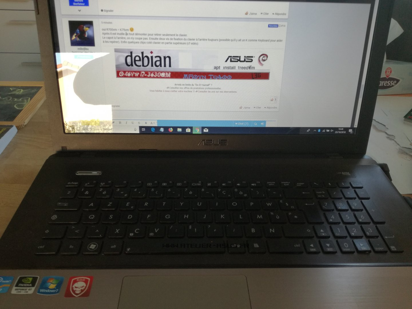 PC Portable ASUSPRO – 15,6", I5 4e Gen, 1To HDD, Windows 10 – PROBLÈME Clavier Et Souris